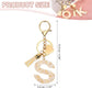 Initial Letter Keychain Charm, Resin Tassel Bag Pendant for Keys Handbag Backpack, Cream Gold S, Letter S Option