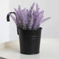 Metal Railing Planter Pots, 4 Pack Hanging Flower Buckets for Balcony Garden Fence Decor, Black, 4 Inch, for Garden Yard and Outdoor Use