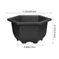 Hexagon Plastic Planter with Drainage and Reservoir for Succulents and Indoor Garden 11.2 Inch, for Garden, Patio, Outdoor and Seasonal Use
