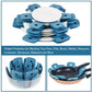 Pot Pan Protectors, Set of 12 and 4 Different Sizes, Larger & Thicker Pan Pot Separator Pads for Stacking and Protecting Your Cookware Cyan