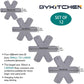 Pot Pan Protectors, Set of 12 and 4 Different Sizes, Larger & Thicker Pan Pot Separator Pads for Stacking and Protecting Your Cookware Cyan Gray