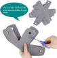 Pot Pan Protectors, Set of 12 and 4 Different Sizes, Larger & Thicker Pan Pot Separator Pads for Stacking and Protecting Your Cookware Cyan Gray