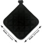 5Pcs Kitchen Pot Holders Set Heat Resistant Pure Cotton Potholders Kit Trivets Large Coasters Hot Pads Pot Holders for Everyday Cooking and Baking by 6.5 x 6.5 Inch Black
