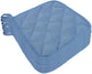 5Pcs Kitchen Pot Holders Set Heat Resistant Pure Cotton Potholders Kit Trivets Large Coasters Hot Pads Pot Holders for Everyday Cooking and Baking by 6.5 x 6.5 Inch Blue
