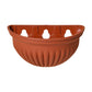 Semi-Circular Hanging Planters for Indoor Outdoor Plants, Wall Mount Flower Pot Holder Hanger for Indoor and Outdoor Use Brown