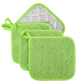 4 Pack Pot Holders for Kitchen Heat Resistant Pot Holders Sets Oven Hot Pads Terry Cloth Pot Holders for Cooking Baking(7"x 7",GRAY) 7" x 7" GRAY