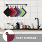 4 Pack Pot Holders for Kitchen Heat Resistant Pot Holders Sets Oven Hot Pads Terry Cloth Pot Holders for Cooking Baking(7"x 7",GRAY) 7" x 7" RED