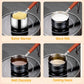 Bakeware Oil Pouring Pot 80Ml, Stainless Steel Pan Mini Milk Warmer Pot Soup Pan with Wooden Handle Small Saucepan for Butter Warmer Heating Milk Cooking A
