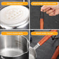 Bakeware Oil Pouring Pot 80Ml, Stainless Steel Pan Mini Milk Warmer Pot Soup Pan with Wooden Handle Small Saucepan for Butter Warmer Heating Milk Cooking A