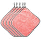 5 Pack Thick Absorbent Dish Cloths, Reusable Kitchen Cleaning Towels for Dishes, Pots, Tables and Household Cleaning, Pink
