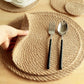 Heat‑Resistant Linen Table Trivet Mat, Insulation Pad for Hot Pots Pans Dishes, Protective Kitchen Countertop Placemat