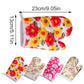 Oven Mitts , Oven Oven Heat Oven Glove Polyester Floral Printed Pot Holder Microwave Glove Thickened Microwave Bakeware H