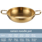Stainless Steel Instant Noodle Pot , 7.1" Korean Ramen Noodle Pot with Handles Stainless Everyday Pan Golden Korean Cooking Pot for Soup Noodle Pasta Home and Outdoor Dishwasher GDA