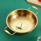 Stainless Steel Instant Noodle Pot , 7.1" Korean Ramen Noodle Pot with Handles Stainless Everyday Pan Golden Korean Cooking Pot for Soup Noodle Pasta Home and Outdoor Dishwasher GDA