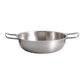 Stainless Steel Instant Noodle Pot , 7.1" Korean Ramen Noodle Pot with Handles Stainless Everyday Pan Golden Korean Cooking Pot for Soup Noodle Pasta Home and Outdoor Dishwasher SLC
