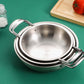Stainless Steel Instant Noodle Pot , 7.1" Korean Ramen Noodle Pot with Handles Stainless Everyday Pan Golden Korean Cooking Pot for Soup Noodle Pasta Home and Outdoor Dishwasher SLC