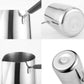 Cooking Utensils , Stainless and Coffee Warmer Coffee Pot Melting Pot and Milk Pot with Spout (350Ml) As shown
