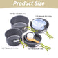 Cooking Utensils , Outdoor Camping Set Pot Cookware Picnic Pot Set Portable Alumina Heat Shielded Set Pot for 2 to 3 People As shown