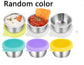 6 Pack Stainless Steel Covered Food Containers, Reusable Hot Pot Dipping Bowls with Lids for Sauces and Condiments