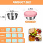 6 Pack Stainless Steel Covered Food Containers, Reusable Hot Pot Dipping Bowls with Lids for Sauces and Condiments