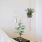 Plant Hanger Flower Pot Plant Holder for Indoor Outdoor Decorations,Indoor Hanging Planter Holder, Hanging Baskets for Plant, 1X Hanging Basket Net Bag Plant Hangers Brown