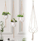 Plant Hanger Flower Pot Plant Holder for Indoor Outdoor Decorations,Indoor Hanging Planter Holder, Hanging Baskets for Plant, 1X Hanging Basket Net Bag Brown Plant Hangers White
