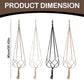 Plant Hanger Flower Pot Plant Holder for Indoor Outdoor Decorations,Indoor Hanging Planter Holder, Hanging Baskets for Plant, 1X Hanging Basket Net Bag Brown Plant Hangers White