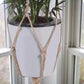 Plant Hanger Flower Pot Plant Holder for Indoor Outdoor Decorations,Indoor Hanging Planter Holder, Hanging Baskets for Plant, 1X Hanging Basket Net Bag Brown Plant Hangers White