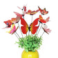 Decorate, Vase Decoration , 12Pcs Butterfly Stakes Outdoor Yard Planter Flower Pot Bed Garden Decor Yard Art Red