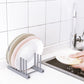 Dish Rack, Rack , Kitchen Plastic Pot Lid Shelf Cooking Storage Kitchen Decor Tool Stand Holder Grey