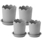 Flower Pots , Garden Supplies Promotion! Plastic Plant Pots for Plants With Saucers Indoor Set of 1 Plastic Planters Modern Flower Pot With Hole for All House Plants Herbs Flowers Or4 Z5-GY2