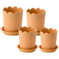 Flower Pots , Garden Supplies Promotion! Plastic Plant Pots for Plants With Saucers Indoor Set of 1 Plastic Planters Modern Flower Pot With Hole for All House Plants Herbs Flowers Or4 Z5-OR1