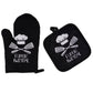 Oven Mitts ! Oven Mitts and Pot Holders Sets, Heat Resistants Oven Mitts Soft Cotton Lining and Non-Slip Surface Safes for Baking, Cooking, Bbq, Include 1*Glove, 1*Insulation Pad A