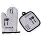 Oven Mitts ! Oven Mitts and Pot Holders Sets, Heat Resistants Oven Mitts Soft Cotton Lining and Non-Slip Surface Safes for Baking, Cooking, Bbq, Include 1*Glove, 1*Insulation Pad B
