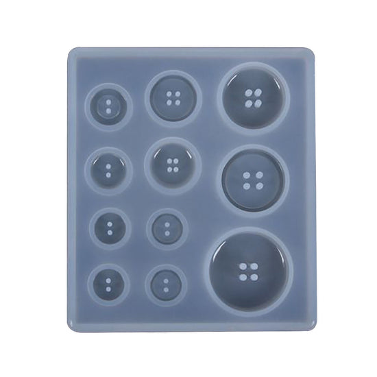 Diy Silicone Mould ! Diy Silicone Mold Resin Button, Diy Resin Silicone Button Resin Pendant Handmade Button with Hole Diy Home Diy, include 1X Silicone Mold White