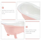 Bathtub Shaped Flower Pot Pink Ceramic 1Set 6.3x3.5x2.8in