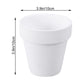 Worgeous 5Pcs 10x10CM Small White Terracotta Pot Clay Ceramic Pottery Planter Cactus Flower Pots Succulent Nursery Pots with Hole
