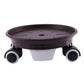 Worgeous Movable Flower Pot Mat with Water Box for Plants Made of Durable Plastic in Brown 27CM Outside
