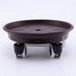 Worgeous Movable Flower Pot Mat with Water Box for Plants Made of Durable Plastic in Brown 27CM Outside