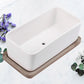 Ceramic Oblong Flower Pot White 1 Set 6.7X3.3In