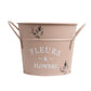 1Pack Galvanized Bucket Planter in Pink for Outdoor and Indoor Decor 13X4.1In