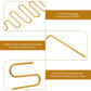 2Pcs Curved Shape Iron Garden Trellis for Indoor Potted Plants Home Decorative Support 13.4x4.1in