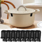 8 Pieces Dutch Oven Lid Protector Clips, Cookware Lid Lifter Clips and Pot Bumpers for Cast Iron Pots Pans and Kitchen Cookware, Replacement Hardware
