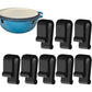 8 Pieces Dutch Oven Lid Protector Clips, Cookware Lid Lifter Clips and Pot Bumpers for Cast Iron Pots Pans and Kitchen Cookware, Replacement Hardware