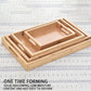 Serving Tray with Handles, Rectangular Bamboo Breakfast Food Tray Wooden Trays ,Natural Wood Tea Coffee Tray Decorative Serving Platter for Eating, Storing, Used in Bedroom, Kitchen,Outdoors Off-White