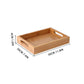 Serving Tray with Handles, Rectangular Bamboo Breakfast Food Tray Wooden Trays ,Natural Wood Tea Coffee Tray Decorative Serving Platter for Eating, Storing, Used in Bedroom, Kitchen,Outdoors Off-White