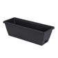 14 Inch Black Plastic Rectangular Window Planter Box, Window Vegetable Planter Box with Trays, Vuyungers Rectangular Flower Pots for Windowsill, Garden, Balcony, Patio Black