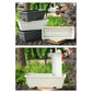 14 Inch Black Plastic Rectangular Window Planter Box, Window Vegetable Planter Box with Trays, Vuyungers Rectangular Flower Pots for Windowsill, Garden, Balcony, Patio Black