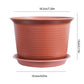 1 Piece Plastic Plant Pot with Drainage Holes and Saucer, Nursery Planter for Indoor Plants, 15.4 x 10.8 cm, Beige