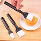 Nylon Bristle Pastry Brush Set, Basting Brush for Cooking, Comfortable Grip for Basting, Baking, Bbq, Roasting, Dishwasher Safe (2 pcs) 8.66x1.89" & 8.07x1.18" Black
